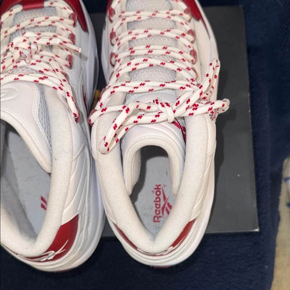 Reebok Question Red White High-Top Sneakers - Picture 6 of 10